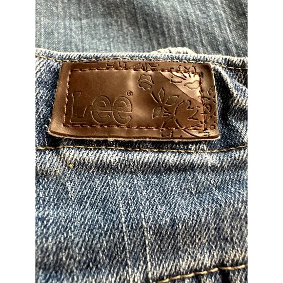 Vintage Lee Mom Jeans Women 10P Side Elastic Stretch High Rise Waist Grunge - Picture 3 of 6